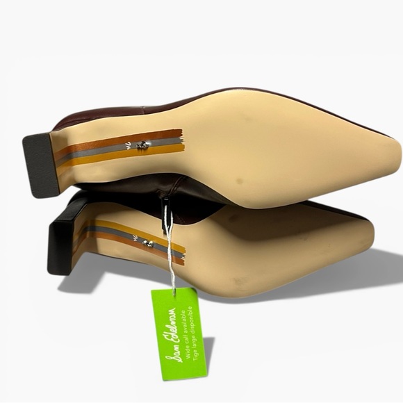 🌻NEW w/Box Sam Edelman Sylvia Spiced Pecan Brown Leather  Knee High Boots 7.5 - Picture 9 of 11